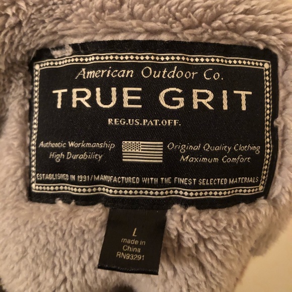 TRUE GRIT MENS GREY PULLOVER - Picture 3 of 3